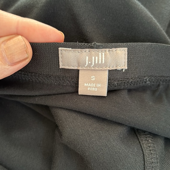 J. Jill Pima Cotton Black Midi Length Skirt. Size Small. Pull on style - Picture 4 of 5